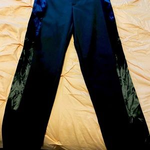 Lanvin Paris Wool Black straight trouser pants
